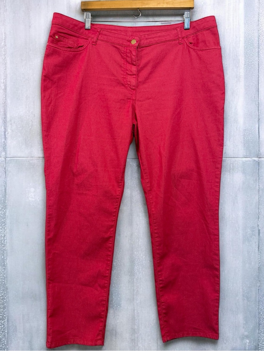 Marina Rinaldi Persona Womens US 18 Pink Jeans Lightweight Stretch Casual Pants